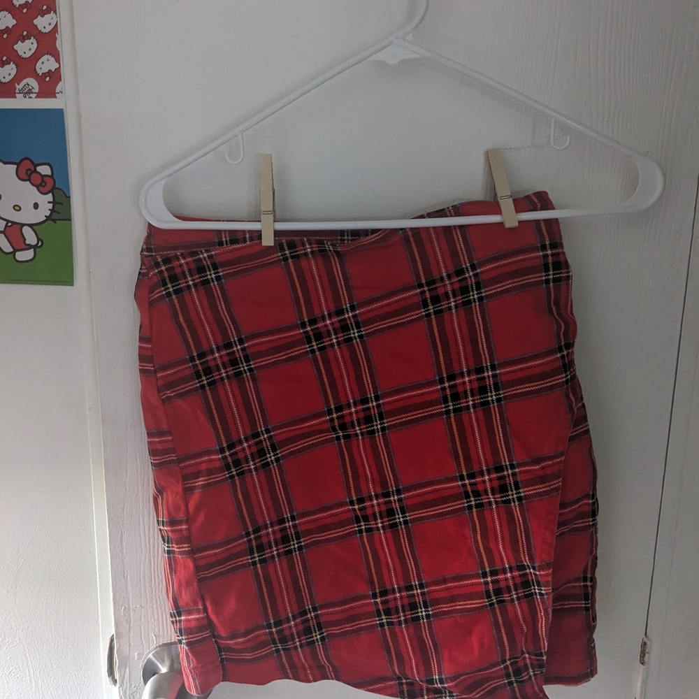 Red Plaid Women's Skirt